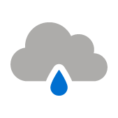 Bedeckt mit leichtem Regen